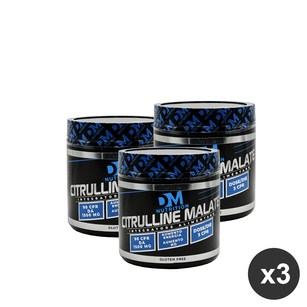 Kit 3 Integratori citrullina malata in compresse DM Nutrition