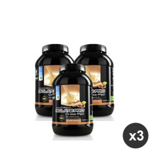 Set da 3 Isolate-Pro Grass-Fed con Gusto Wafer alla Nocciola: Un'Esperienza di Gusto e Nutrizione Senza Paragoni! Esplora un nuovo livello di nutrizione proteica con il nostro set da 2 Isolate-Pro Grass-Fed, arricchito con il delizioso gusto del wafer alla nocciola. Questo innovativo integratore offre una combinazione unica di proteine di alta qualità, amminoacidi essenziali e BCAA, progettata per massimizzare la sintesi proteica muscolare e migliorare le prestazioni atletiche. Caratteristiche Principali: Proteine Isolate di Alta Qualità: Ogni dose di Isolate-Pro Grass-Fed fornisce proteine isolate di alta qualità, derivanti da materie prime certificate e provenienti da animali allevati secondo i principi del Grass-Fed. Gusto Avvolgente del Wafer alla Nocciola: Sperimenta il piacere autentico del wafer alla nocciola in ogni sorso, grazie alla miscela equilibrata di Isolac® e ingredienti naturali di alta qualità. Miscela Originale Moldes per Massimizzare i Benefici: La sinergia tra gli ingredienti attivi favorisce la crescita muscolare e ottimizza il recupero dopo l'allenamento, sostenendo il sistema muscolo-scheletrico nel suo complesso. Benefici: Sostegno per la crescita della massa muscolare magra e il mantenimento della forza. Adatto per gli atleti che mirano a integrare la propria dieta con proteine di alta qualità. Ideale anche per coloro che seguono una dieta ipocalorica o chetogenica e desiderano migliorare la composizione corporea. Modalità di Assunzione: Si consiglia di assumere 27.5 g (un misurino colmo) in 100 ml di acqua per ottenere i massimi benefici. Informazioni Nutrizionali (per 100g / per dose da 27.5g): 100 g* Dose** Valore Energetico 360 Kcal / 1507 KJ 99 Kcal / 414 KJ Grassi 4.4 g 1.2 g - di cui Zuccheri 0.7 g 0.2 g Di cui Saturi 2.2 g 0.6 g Proteine 78.3 g 21.5 g Sale