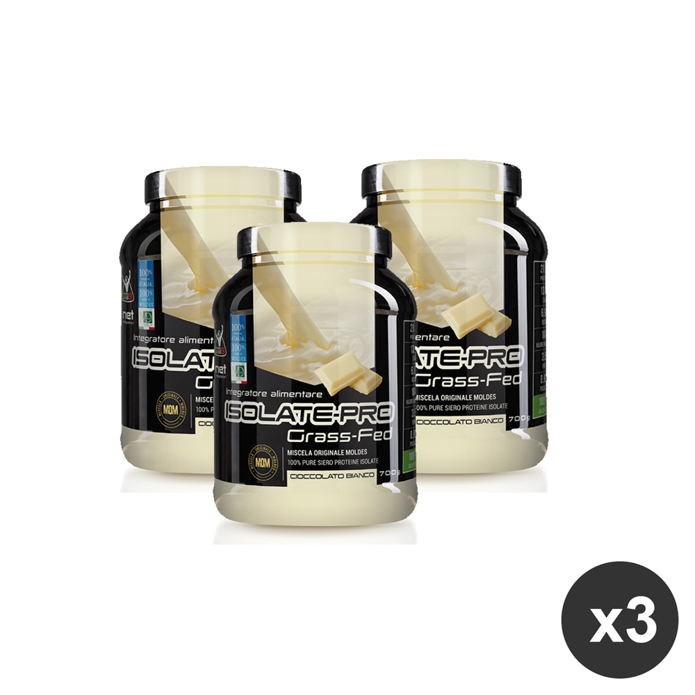 Offerta 3 Proteine Net isolate gusto di vaniglia