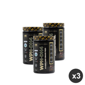 Set 3 Proteine idrolizzate alta digeribilita' Cioccolato-WPH-DH4 HYDROLIZED GRASS FEED-DM Elite Series