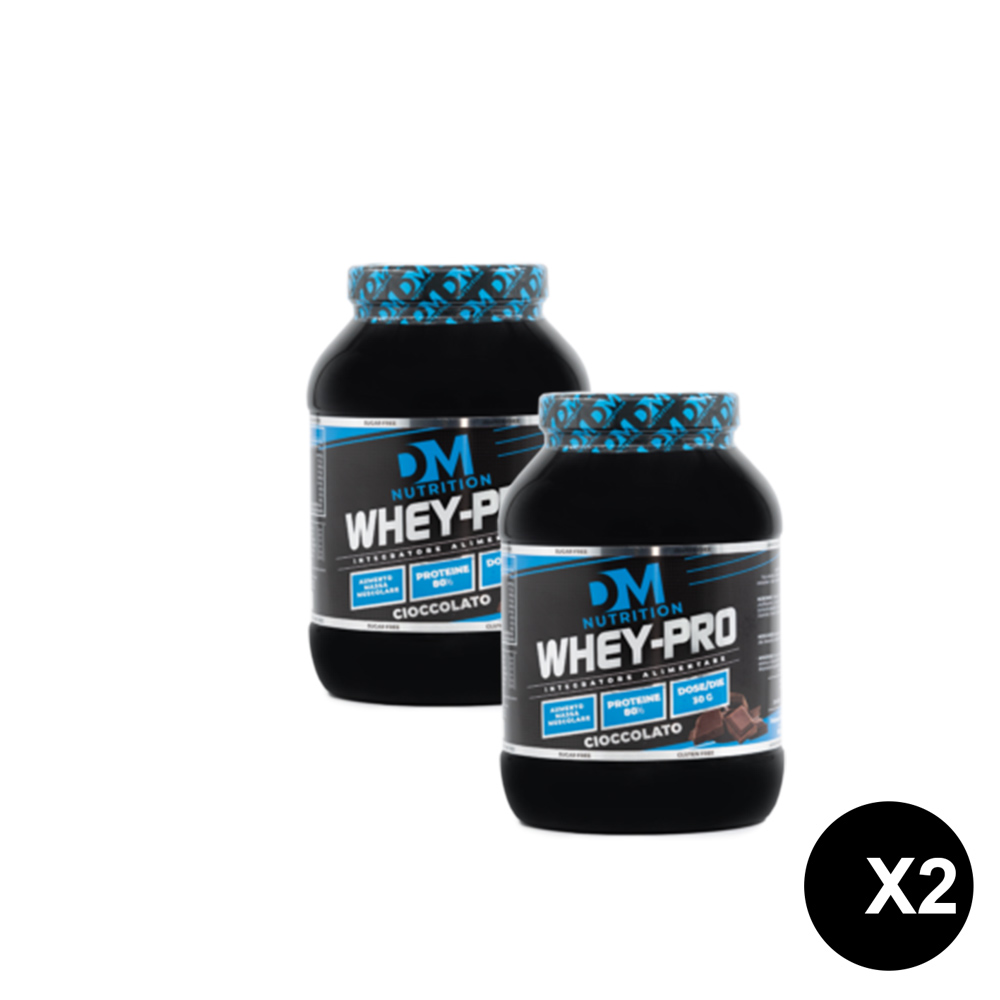 Offerta 2 Proteine concentrate in polvere al cioccolato DM Nutrition