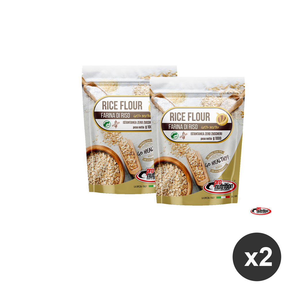 kit 2 Farine di riso istantanea gusto neutro Pro nutrition