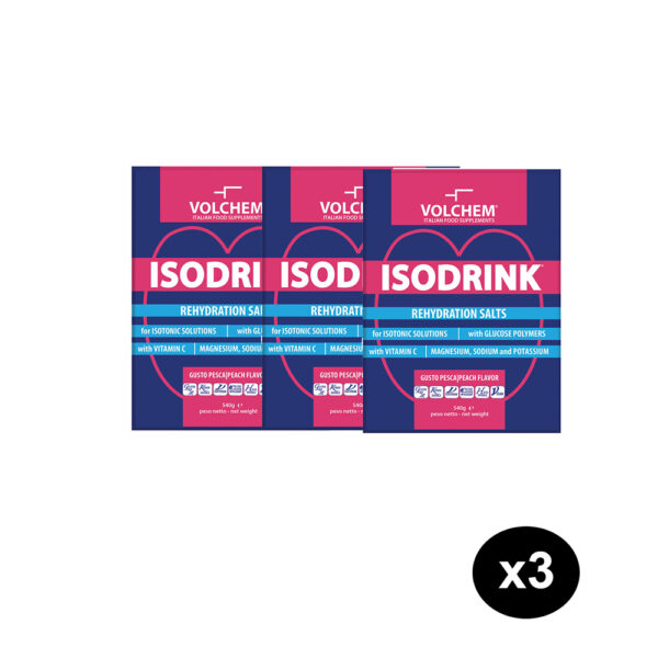 Set di 3 isodrink Volchem sali minerali alla pesca