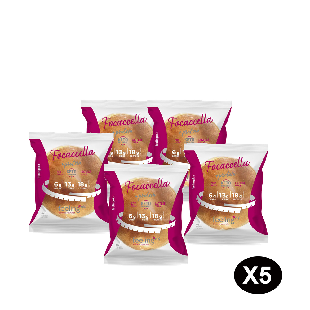 Kit risparmio 5 focaccella ricche di proteine Feeling ok