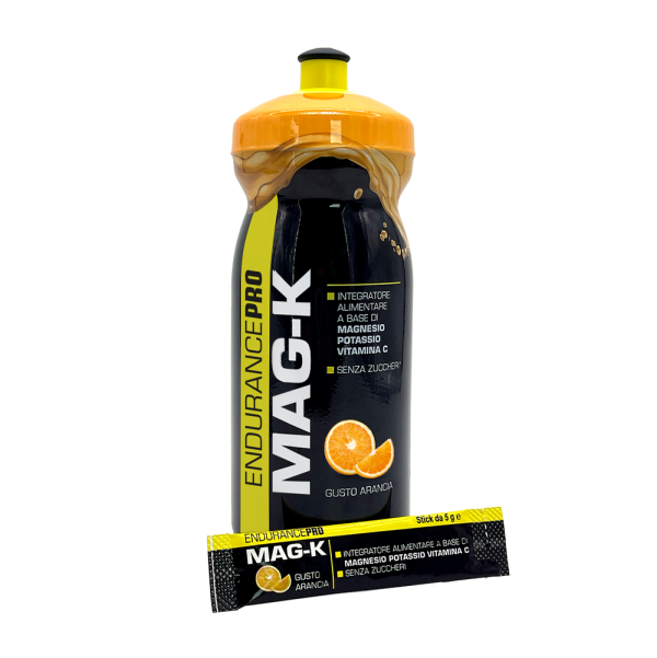 Magnesio Potassio e Vitamina C solubile all’arancia con Borraccia Anderson