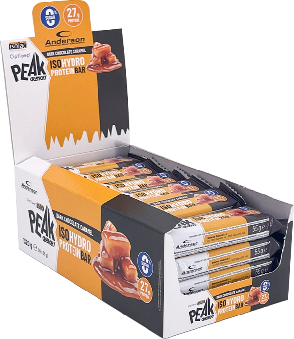 Box 24 barrette Peak energetiche al cioccolato fondente e camello