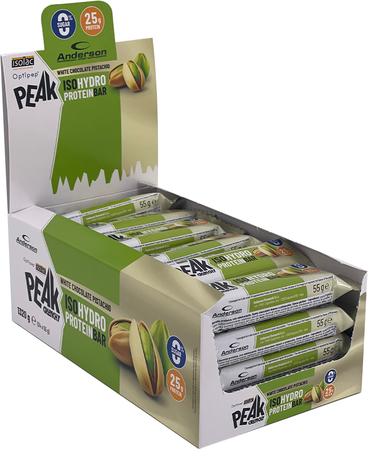 Box 24 barrette Peak cioccolato bianco e pistacchio Anderson