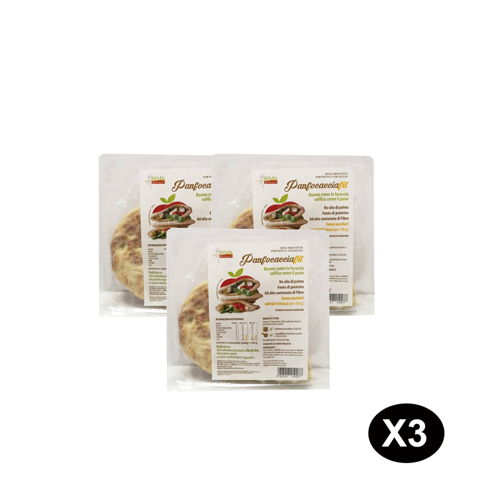 Tris di PanFocaccia ricca di fibre e proteine Ri.ma Benessere