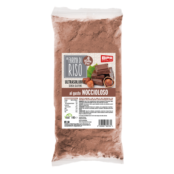 Farina di riso aromatizzata alla nocciola e cioccolato BPR