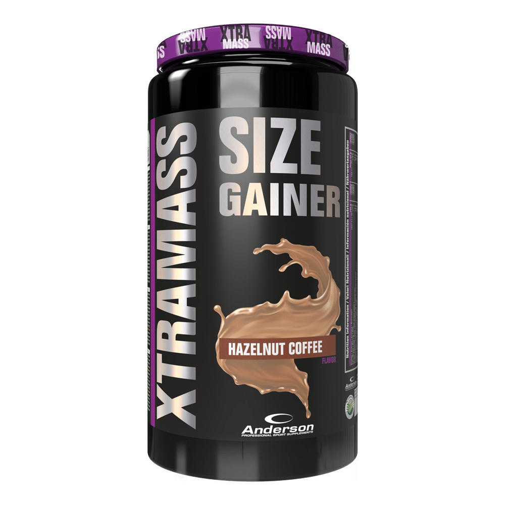 Xtramass gainer per massa muscolare alla nocciola e al caffe'