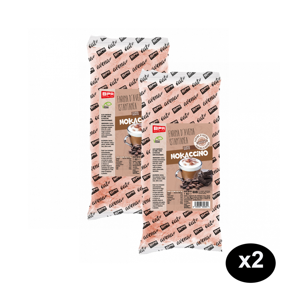 Box 2 farina di avena Mocaccino cioccolato e cacao BPR