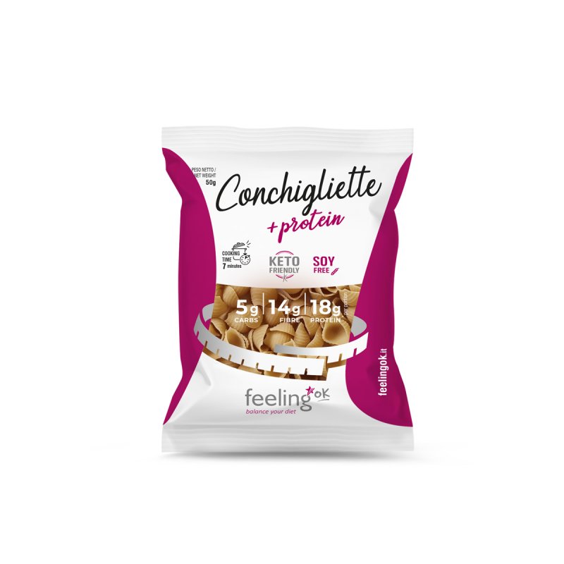 Conchigliette pasta proteica in monoporzione