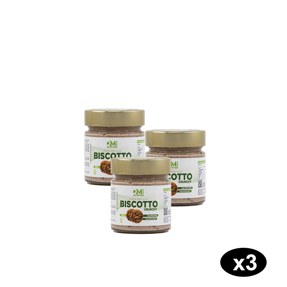 Kit risparmio 3 creme proteiche cioccolato bianco crunchy