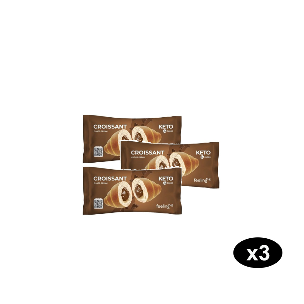Promo 3 Croissant Cheto Ripieno al Cacao +Protein