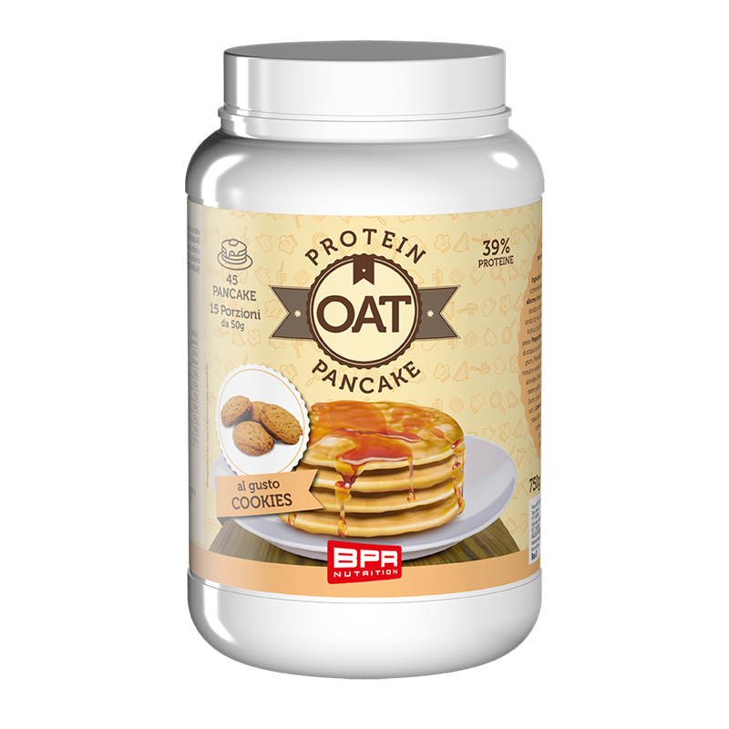 Preparato per pancake gusto biscotto ricco di fibre e proteine