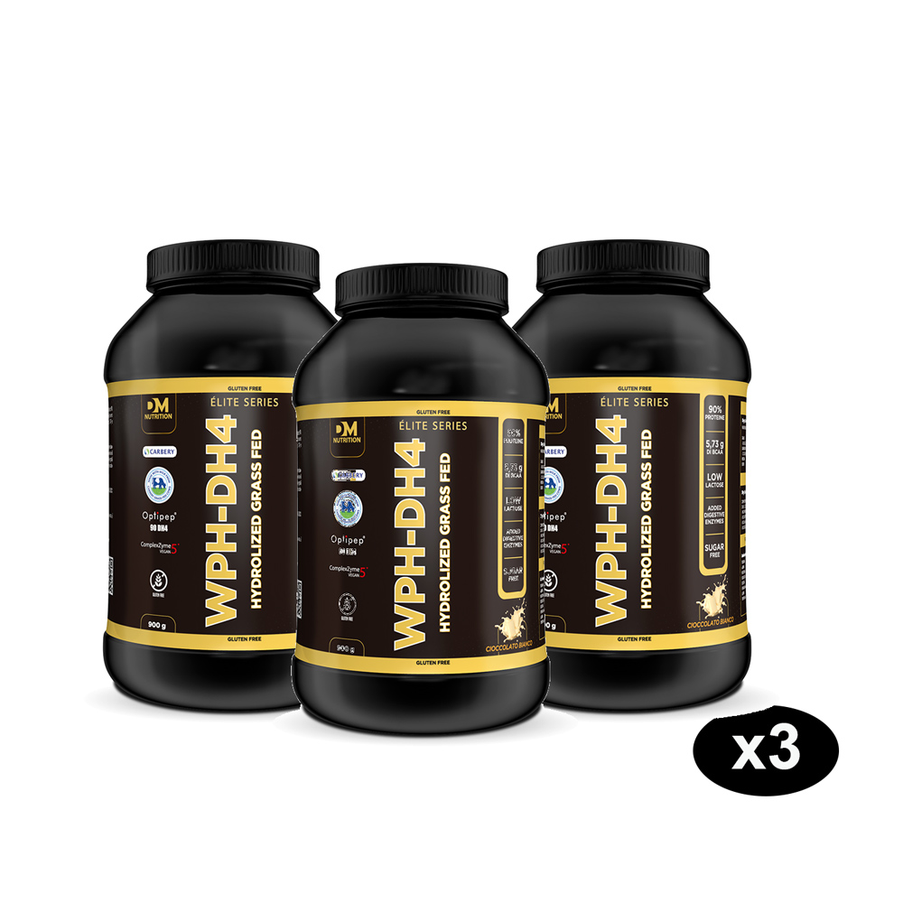 3 Proteine idrolizzate alta solubilita' Cioccolato Bianco DM Elite Series
