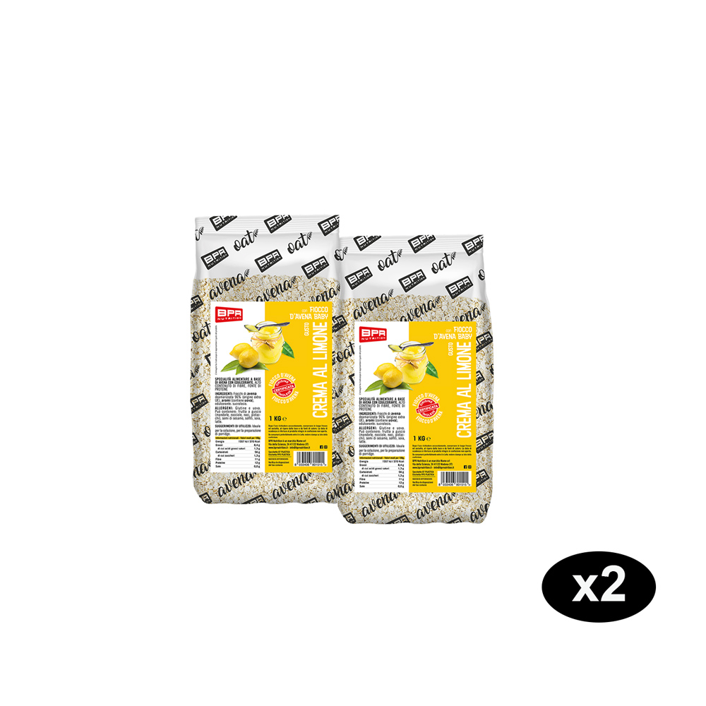 2 Fiocchi di avena aromatizzati alla crema e limone BPR Nutrition