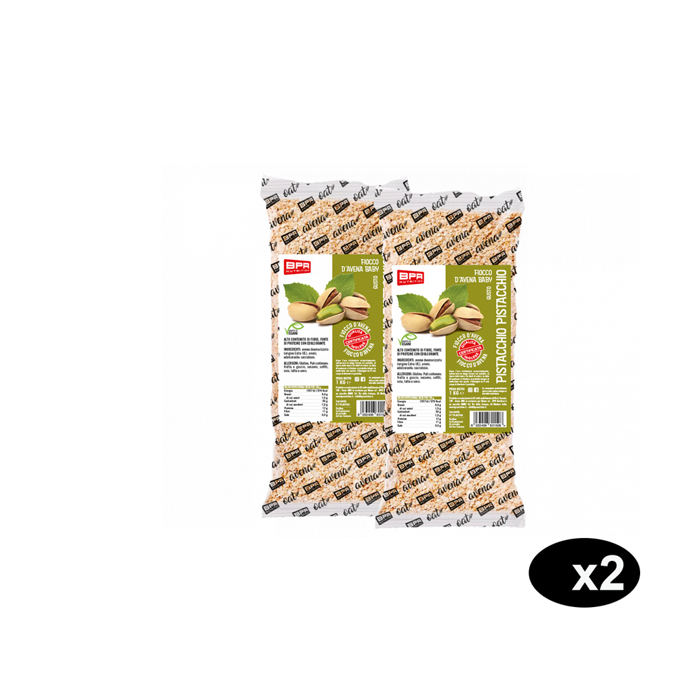 Offerta 2 Fiocchi di avena al gusto di pistacchio BPR Nutrition