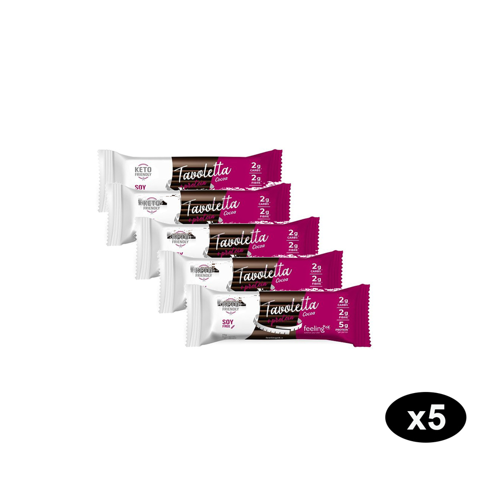 Offerta 5 Tavolette Cioccolato proteico