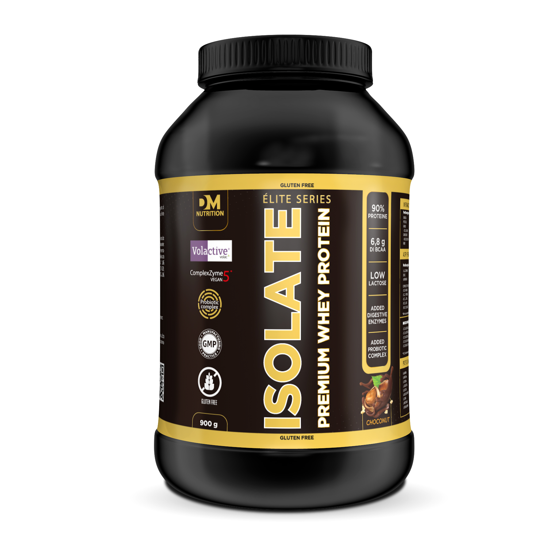 Premium Whey Proteine isolate con enzimi digestivi vari gusti - CHOCONUT - 900gr