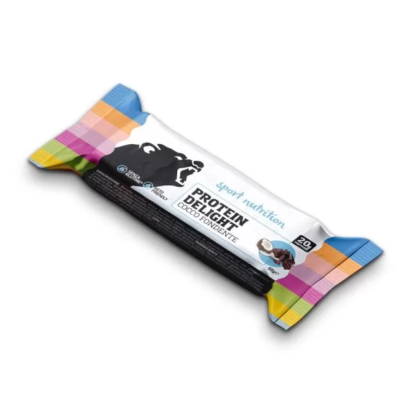Pacco 25 barrette proteiche cioccolato fondente e Cocco