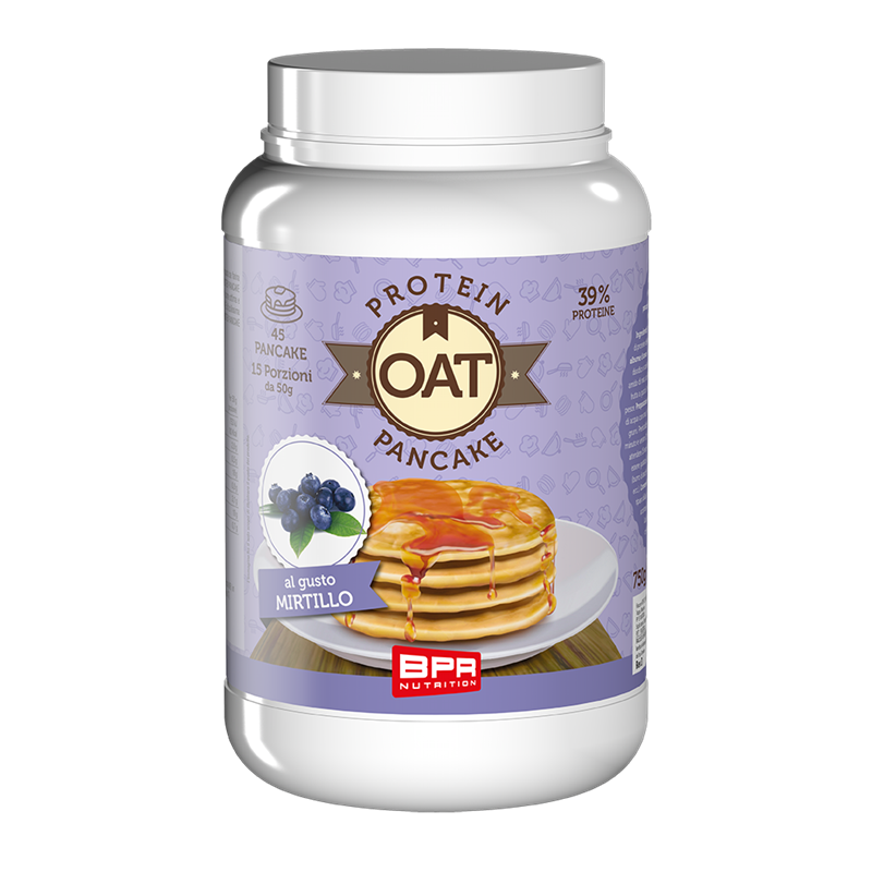 Preparato Pancake con farina d'avena e proteine - gusto Mirtillo
