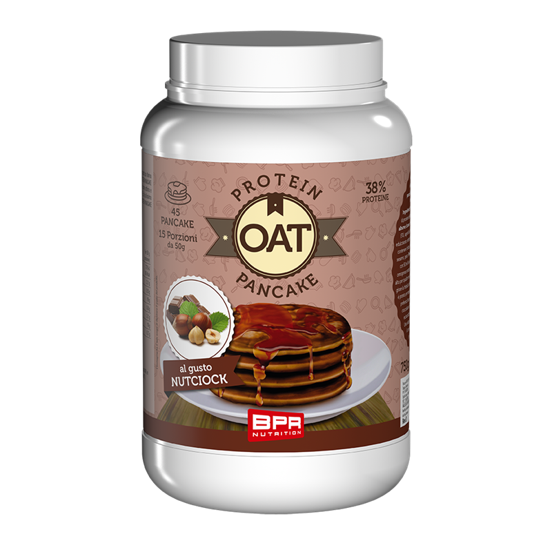 Preparato Pancake con farina d'avena e proteine - gusto Cioccolato e Nocciola