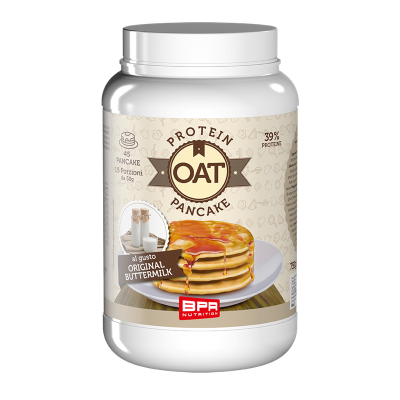 Preparato Pancake con farina d'avena e proteine - gusto Biscotto al burro