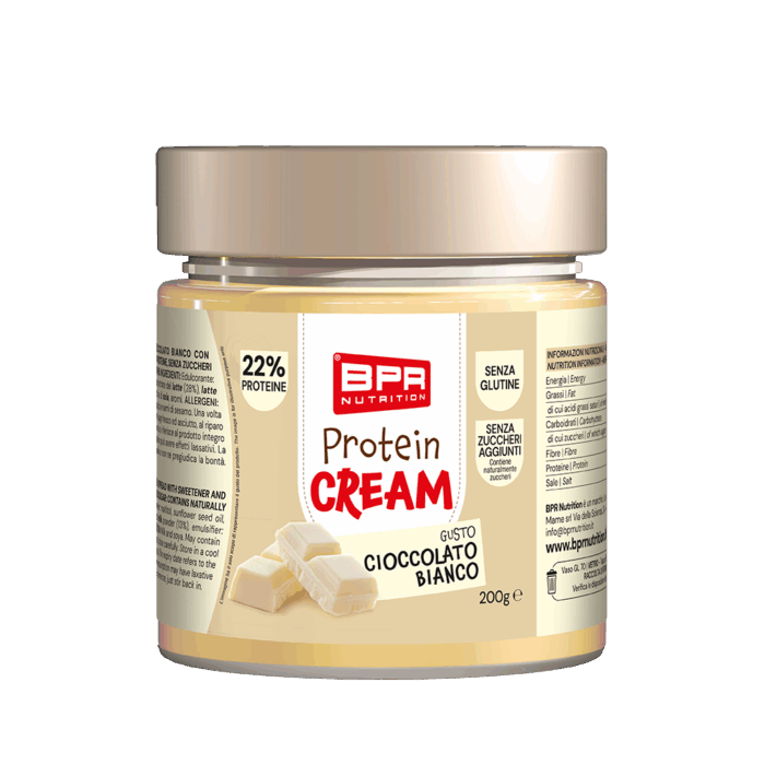 Crema spalmabile proteica al cioccolato bianco