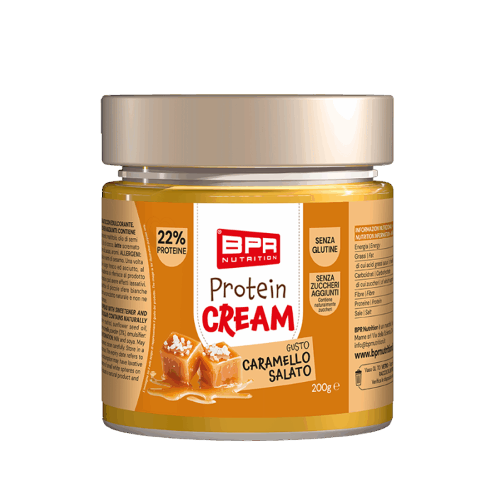 Crema spalmabile proteica al caramello salato