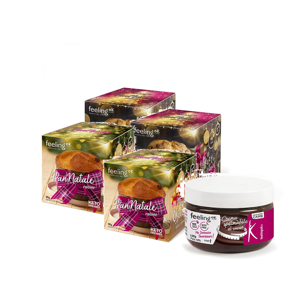 Offerta 4 Panettoni proteici con crema spalmabile al cacao