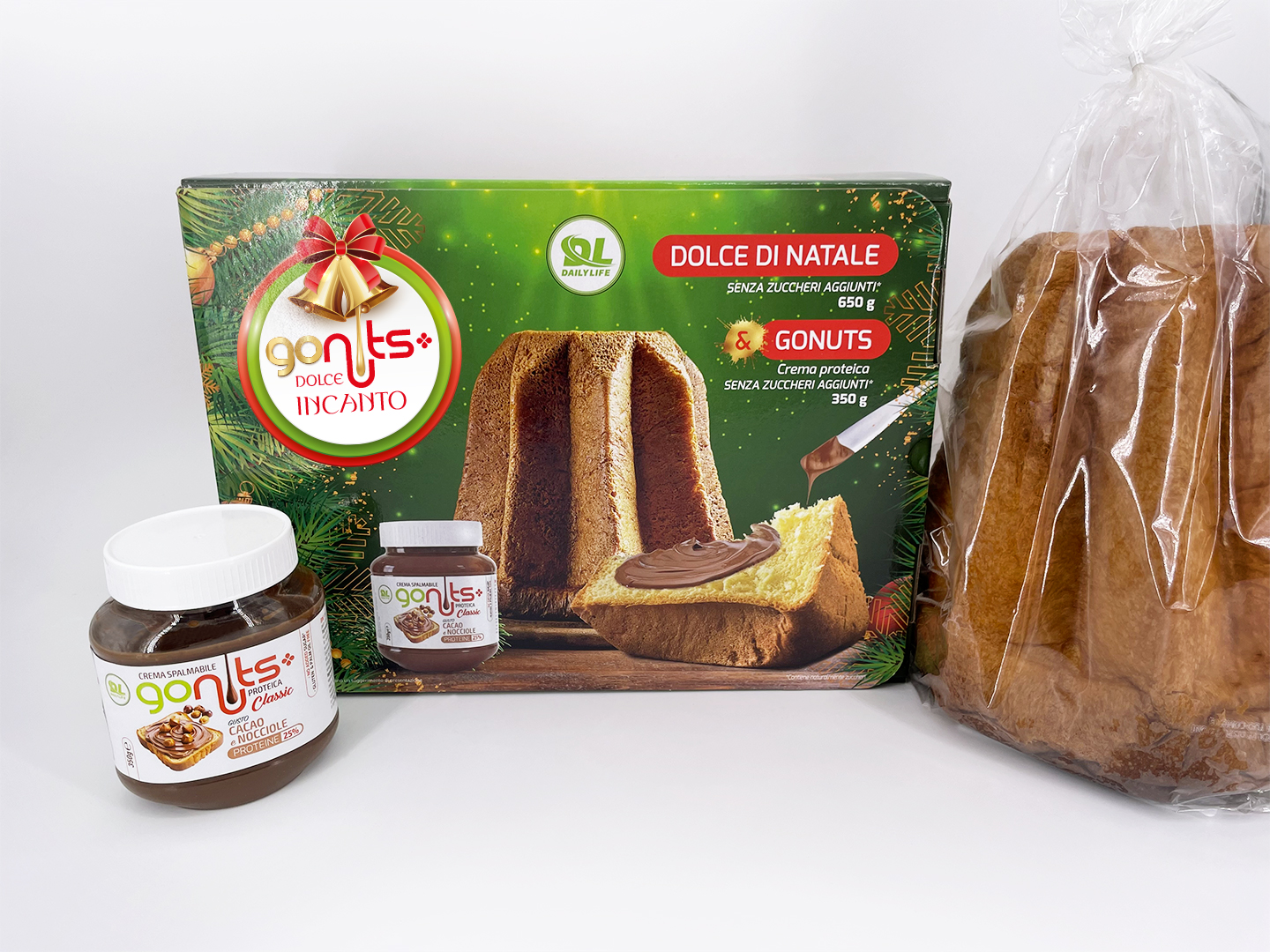 Dolce Incanto - Set Natalizio con Pandoro + Crema Spalmabile Proteica