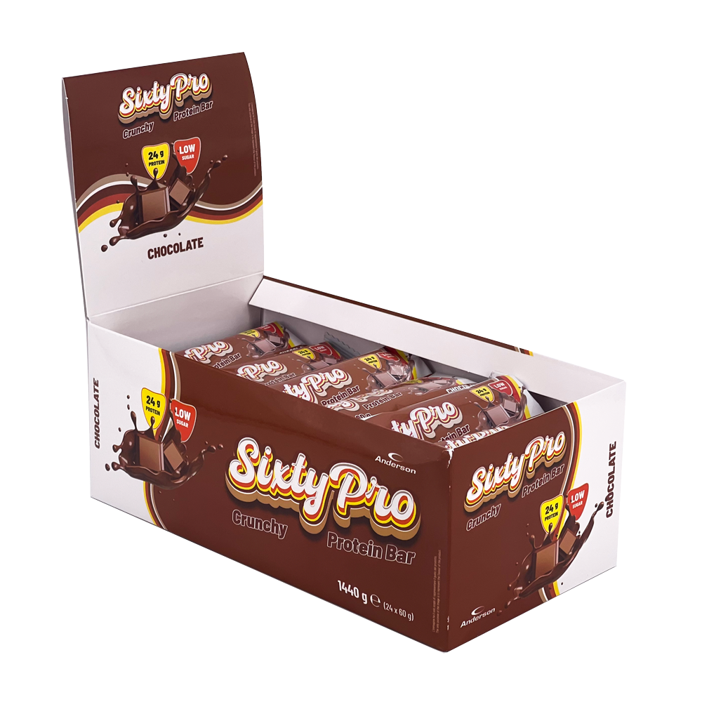24 barrette Sixty pro crunchy proteiche cioccolato