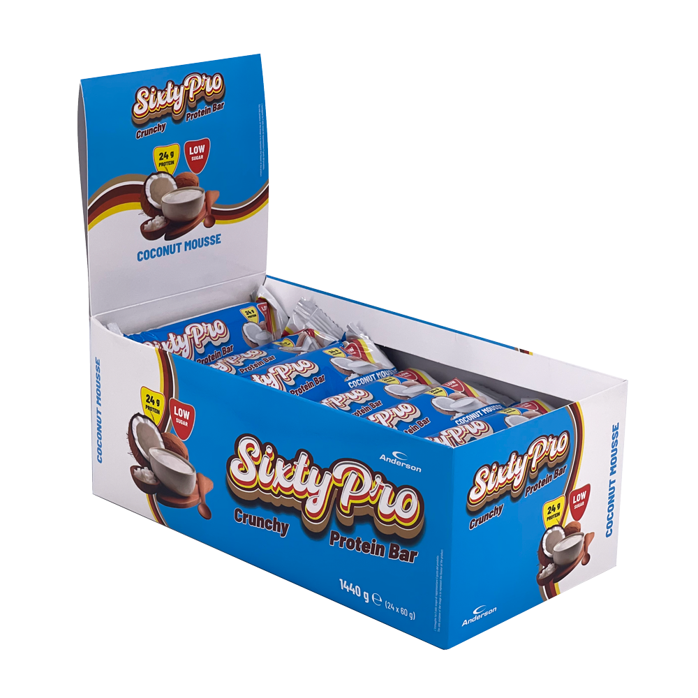Anderson 24 barrette crunchy proteiche cocco Sixtypro