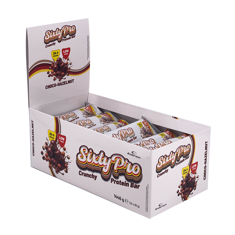 Sixty pro 24 barrette proteiche cioccolato nocciola