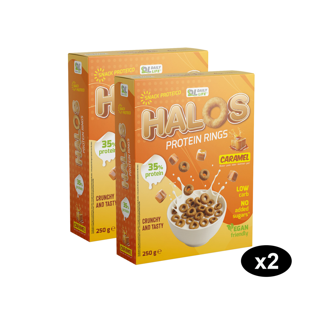 Offerta 2 Cereali Halos proteici al Caramello