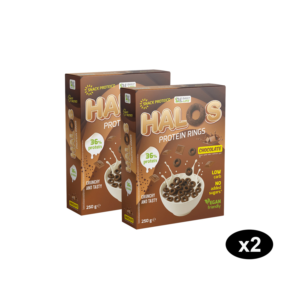 OFFERTA 2× HALOS PROTEIN RINGS - CHOCOLATE