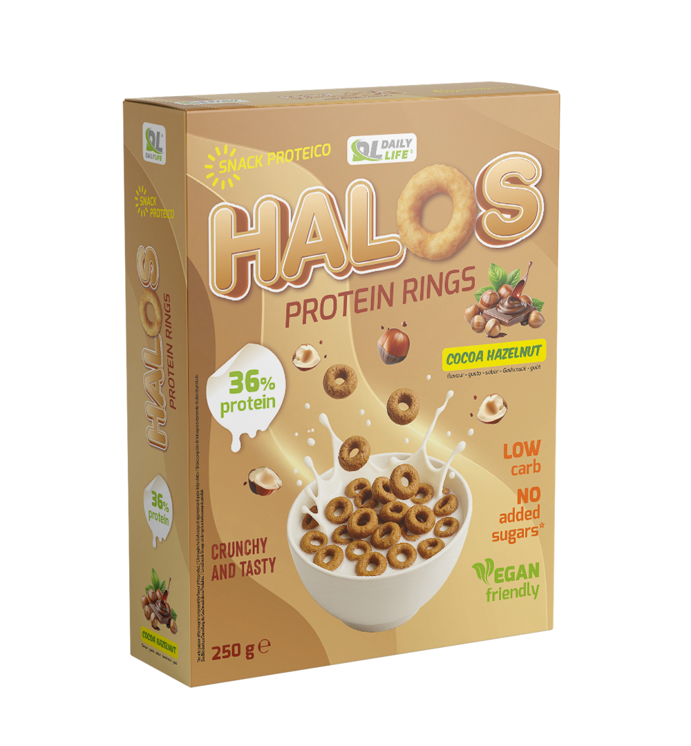 HALOS Protein Rings - Cereali Proteici Senza Zuccheri al cioccolato e nocciola