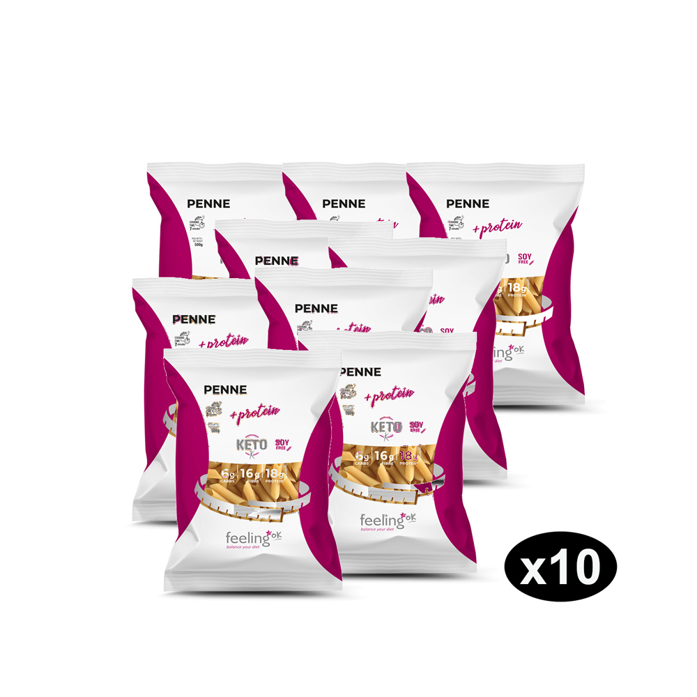 Set Risparmio 10 Penne Start Maxi | Pasta Proteica Low Carb - Feeling OK