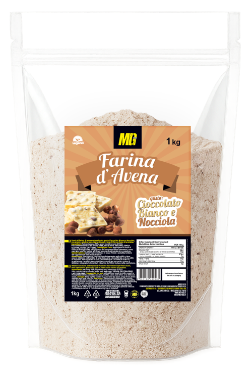 Farina d'Avena gusto Cioccolato Bianco e Nocciola - MG Food