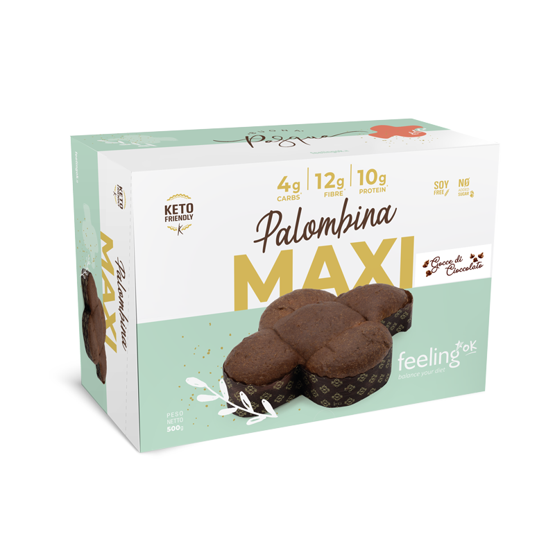 Colomba con Gocce di Cioccolato Proteico Formato Maxi